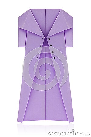 Purple coat of origami Stock Photo