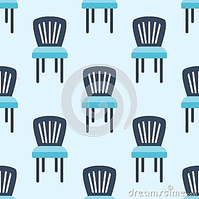 Purple color armchair modern designer chair background textile furniture seamless pattern comfortable vector Vector Illustration