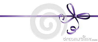 purple colored ribbon bow Vector Illustration