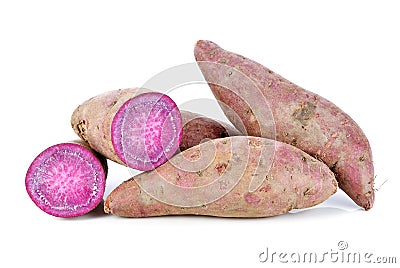 Purple Colored Sweet Potatoes Stock Photo