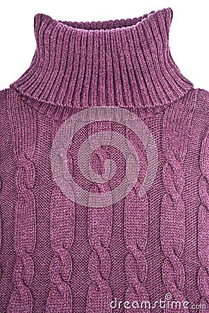 Purple Cotton Turtleneck Stock Photo