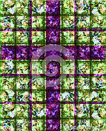 Purple Cross Stained Glass Stock Photo