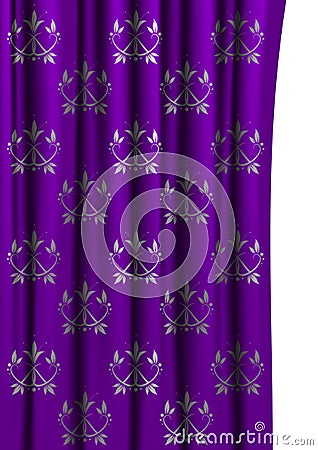 Purple curtain Stock Photo