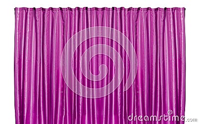Purple curtain isolated Stock Photo