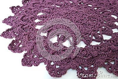 purple doily Stock Photo