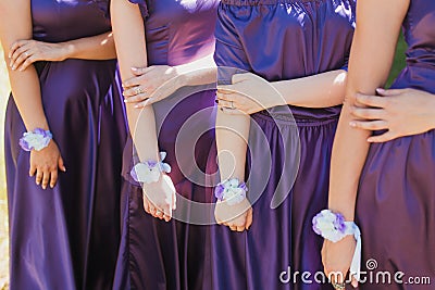 Purple dresses Stock Photo