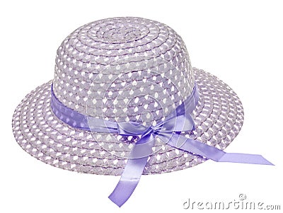 Purple Easter Bonnet Hat Stock Photo
