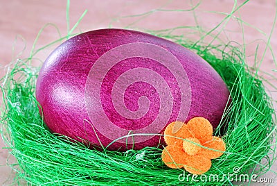 Purple Easter egg Stock Photo