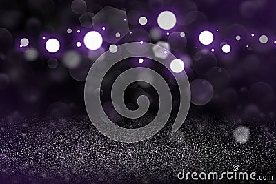 Purple fantastic shining glitter lights defocused bokeh abstract background, festal mockup texture with blank space for your conte Stock Photo