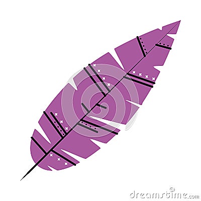 purple feather icon Vector Illustration