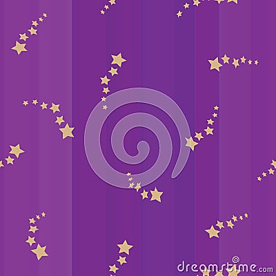 Purple flat striped seamless background with stars Vector Illustration