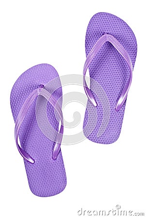 Purple Flip Flops Stock Photo