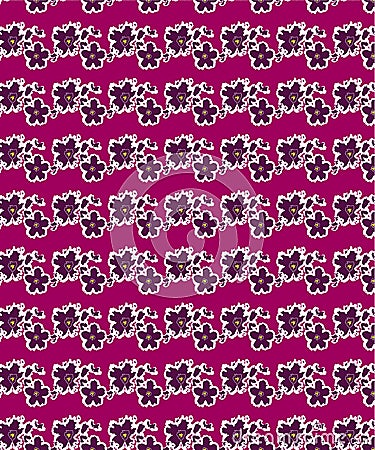 Purple Floral Seamless Pattern For Fabric Prints Vector Illustration