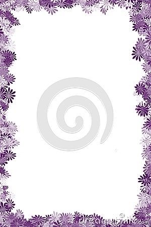 Purple Flower Border Stock Photo