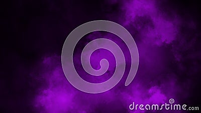 Purple fog and mist effect on black background. Smoke texture . Design element Stock Photo