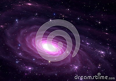Purple galaxy. Stock Photo