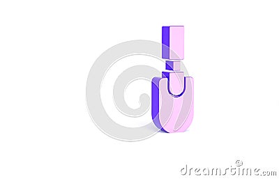 Purple Garden trowel spade or shovel icon isolated on white background. Gardening tool. Tool for horticulture Cartoon Illustration