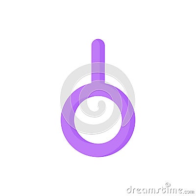 Purple gender symbol of neutrois Vector Illustration
