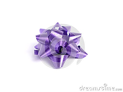 Purple gift Bow Stock Photo