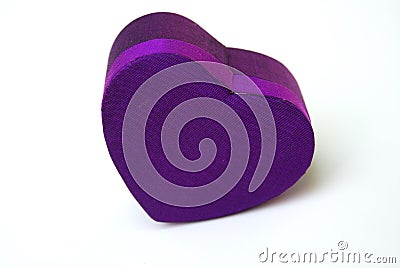 Purple gift box-Thai silk Stock Photo