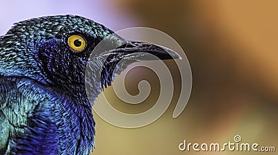 Purple glossy starling (Lamprotornis purpureus) Stock Photo