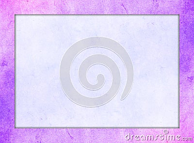 Purple grunge texture frame. Light blue grunge interior. Stock Photo