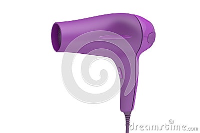 Purple hair dryer Stock Photo