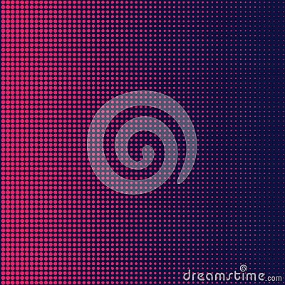 Purple halftone dots. Colorful geometric gradient for pop art designs. Dotted geometric retro pattern. Comic halftone Stock Photo