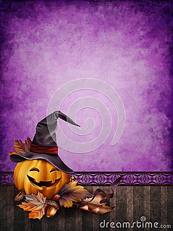 Purple Halloween background Stock Photo