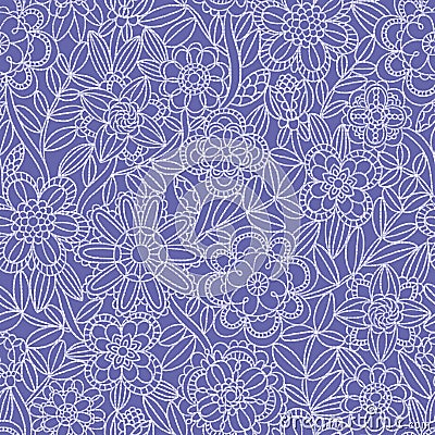 Purple hand drawn crochet pattern illustration Cartoon Illustration
