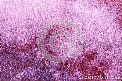 Purple hand painted watercolor background. Stock Photo