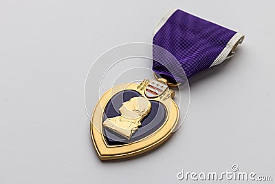 Purple Heart Miltary Merit Medal Stock Photo