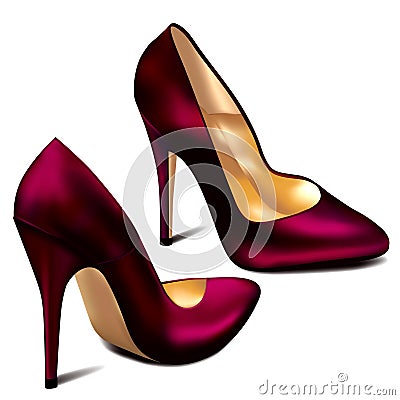 Purple High Heels Vector Illustration