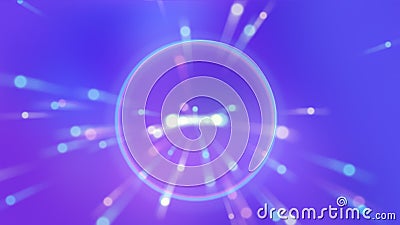 Purple highlights with beautiful blur effect and circle, 3d rendering, computer generated backdrop Stock Photo