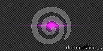 Purple horizontal light effect of lens flares Vector Illustration