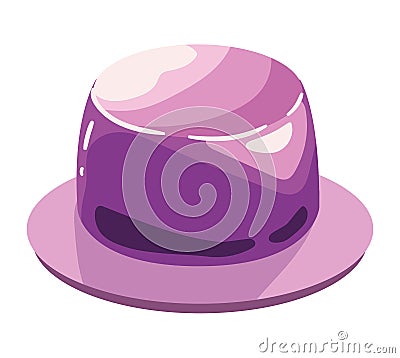 purple jelly dessert sweet icon Vector Illustration