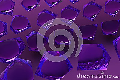 Purple Keabbo Crystal Stock Photo