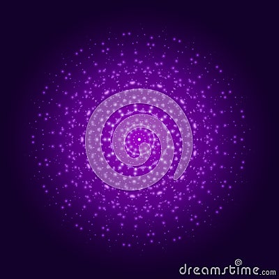 Purple light mandala. Abstract vector ornament Vector Illustration