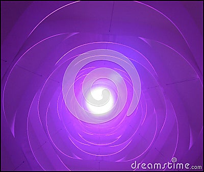 Purple Light in A suspended lamp Stock Photo