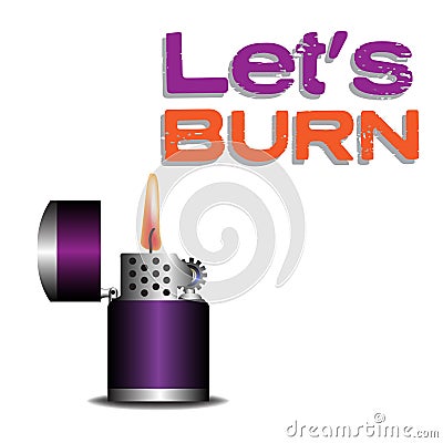 Purple lighter Vector Illustration