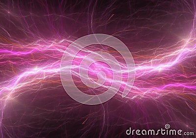 Purple lightning Stock Photo