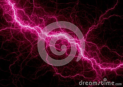 Purple lightning strike Stock Photo