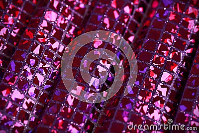 Purple lilac glitter square sequin glitter fabric background Stock Photo