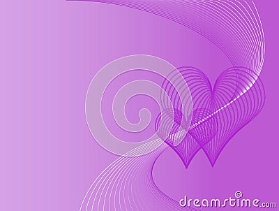 Purple love background Vector Illustration