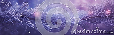 Purple Magic Winter Christmas Background Snowflakes Stock Photo