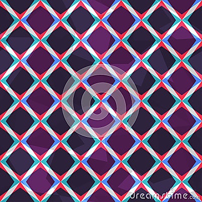 Purple mosaic seamless pattern Vector Illustration