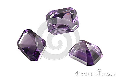 Purple Natural Amethyst Stock Photo