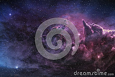 Purple nebula Stock Photo