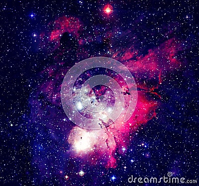 Purple nebula in outer space. Elements of this image furnished by NASA Stock Photo