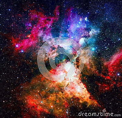 Purple nebula in outer space. Elements of this image furnished by NASA Stock Photo